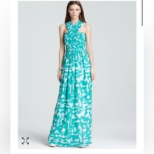 Shoshanna Aqua Print Gown